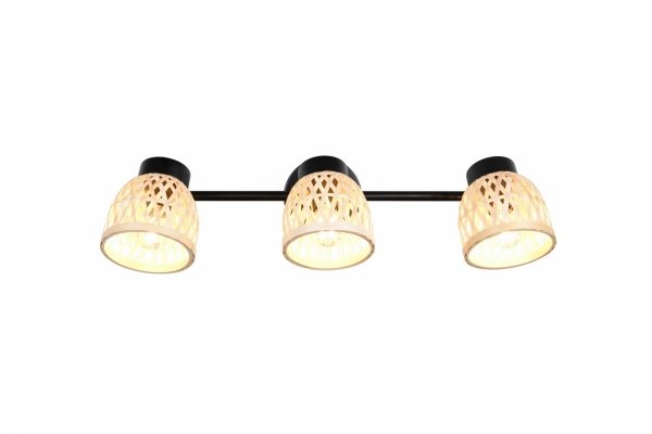 Lampa sufitowa plafon pleciona bambusowa kolor naturalny potrójna owalna boho rystykalna industrialna minimalistyczna LAURENT R86093032 Rl