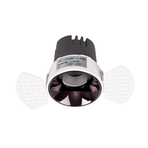  Oprawa wpustowa do skompletowania minimalistyczna okrągła biała aluminiowa Spilio H190.02 MAXLIGHT 
