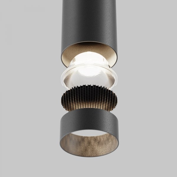  Lampa wisząca minimalistyczna LED aluminium czarna nad stół do jadalni do salonu Focus LED Maytoni P072PL-L12B4K-1