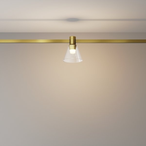 Ścieżka świetlna lampa szynowa LED aluminium mosiądz przezroczysty klosz Bianca MAYTONI TR147-1-3W2.7K-BS-DE 