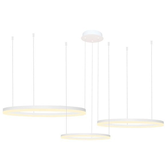 Lampa Wisząca Białe Okręgi HALO 80+60+40 WH + REMOTE AZ4974 AZZARDO