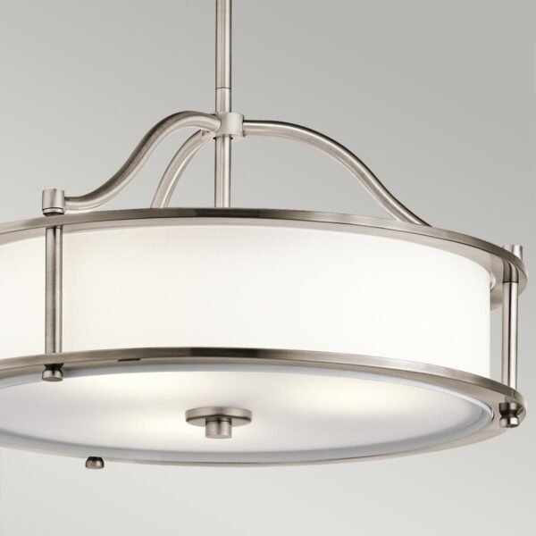 Lampa wisząca półplafon Emory 3 źródła światła klasyczny pewter uniwersalna metal i szkło KL-EMORY-P-S-CLP KICHLER