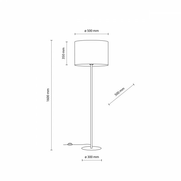 Lampa podłogowa stojąca Umberto White Gold TK Lighting 