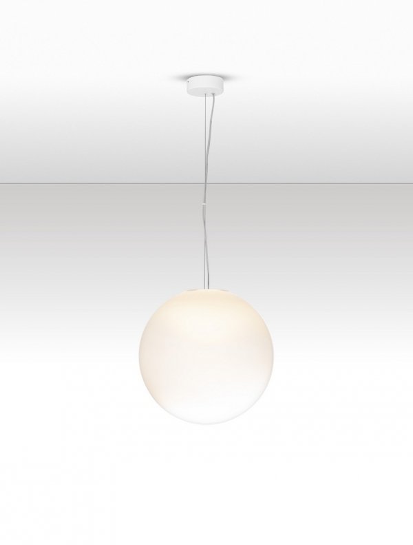 Klasyczna lampa wisząca LED biała szklana kula minimalistyczna uniwersalna możliwość ściemniania LIVANDO LE45181 Luces Exclusivas