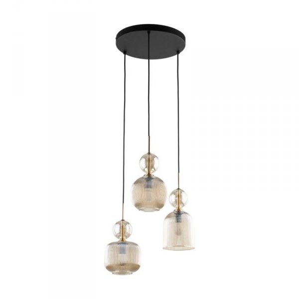 Lampa wisząca potrójna szklane klosze designerska nowoczesna dekoracyjna salonowa SOPHIA 11041 TK-LIGHTING