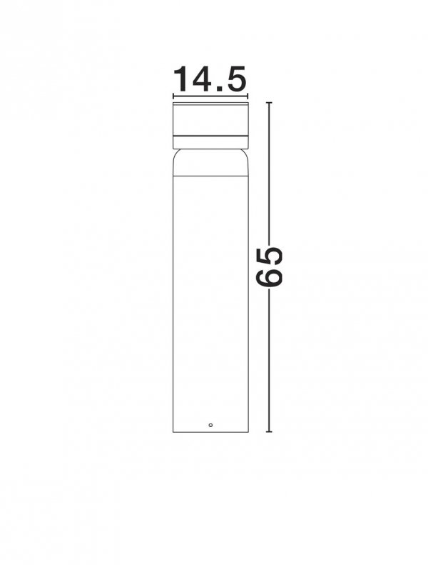 Minimalistyczny słupek ogrodowy klasyczny LED aluminiowy czarna niska tuba uniwersalny IP65 OSCELIA LE75130 Luces Exclusivas