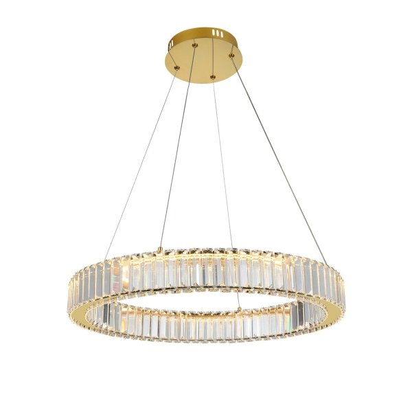 Lampa Wisząca Żyrandol LED Glamour Kryształowa Okrąg SPARK AZ5788 AZZARDO salonowy lampa jadalniana nad stół