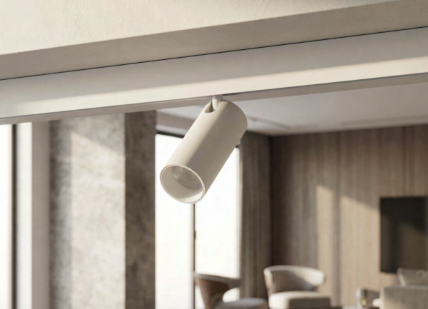 Regulowany reflektor ze zmienną barwą LED biały ściemnialny do systemu szynowego magnetycznego dwufazowego Azzardo ALFA NIKO TRACK MAGNETIC 2LINE 20W CCT SWITCH DIMM WH AZ6513