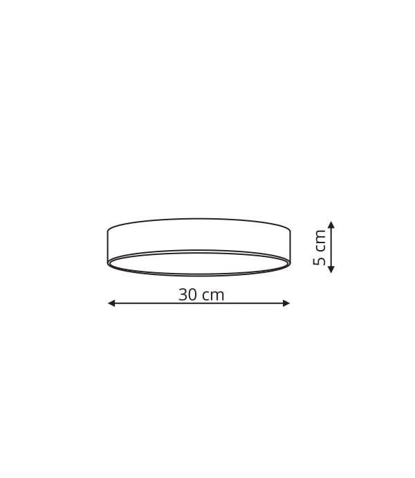 NOWOCZESNY PLAFON LED RAPIDO LIGHT PRESTIGE LP-433/1C S BK 30cm 4000K