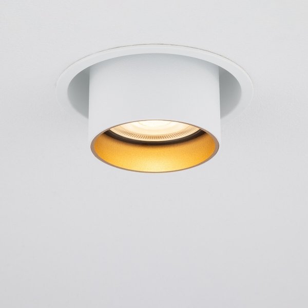 Nowoczesna Oprawa Punktowa Podtynkowa Tuba MONO SLIDE WHITE/WHITE/GOLD 10797 Nowodvorski Lighting