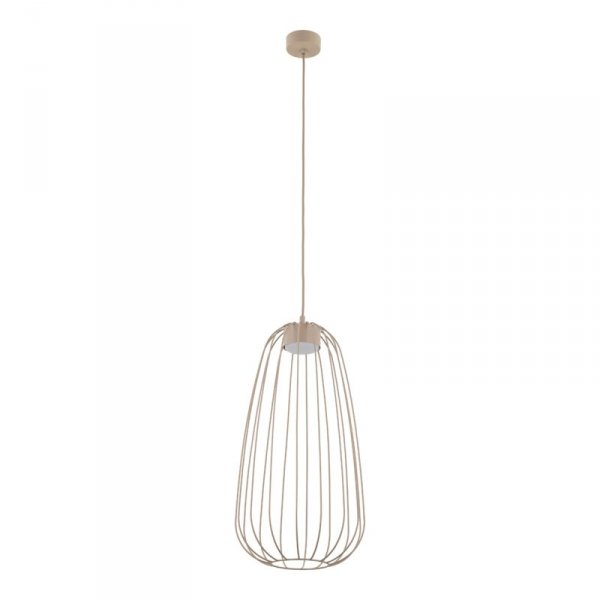 Beżowa lampa wisząca ażurowa druciana owalna minimalistyczna loftowa uniwersalna klasyczna SPHERA S 11309 TK-LIGHTING
