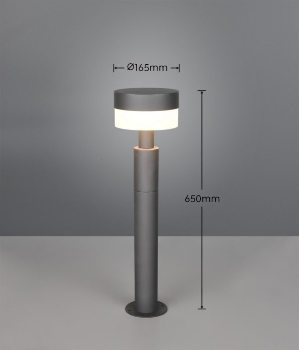 Słupek ogrodowy LED kolor antracyt aluminiowy designerski minimalistyczny klasyczny uniwersalny MACKENZIE IP54 530561142 Trio