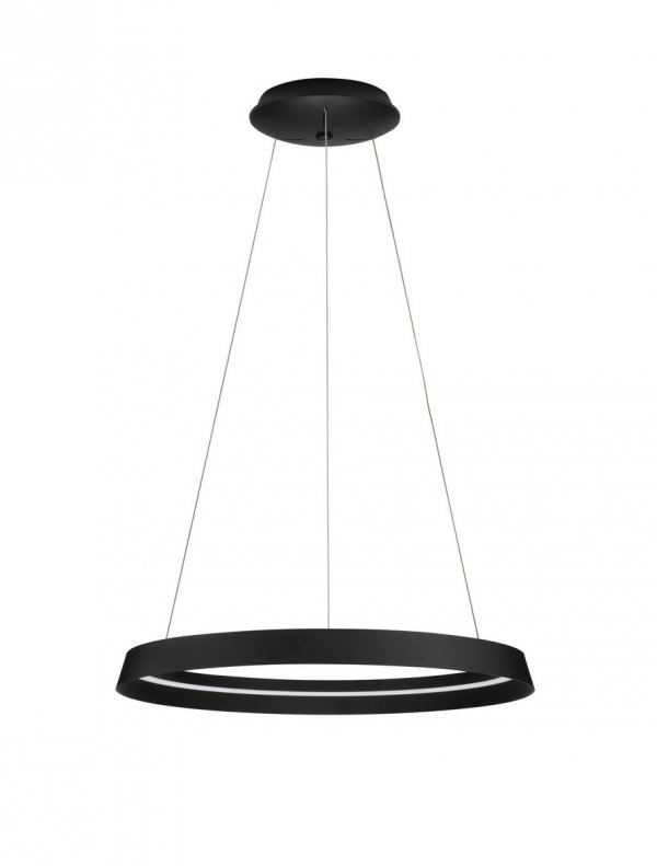 Nowoczesna lampa wisząca LED okrąg w kolorze czarnym BATALLAS LE44783 Luces Exclusivas
