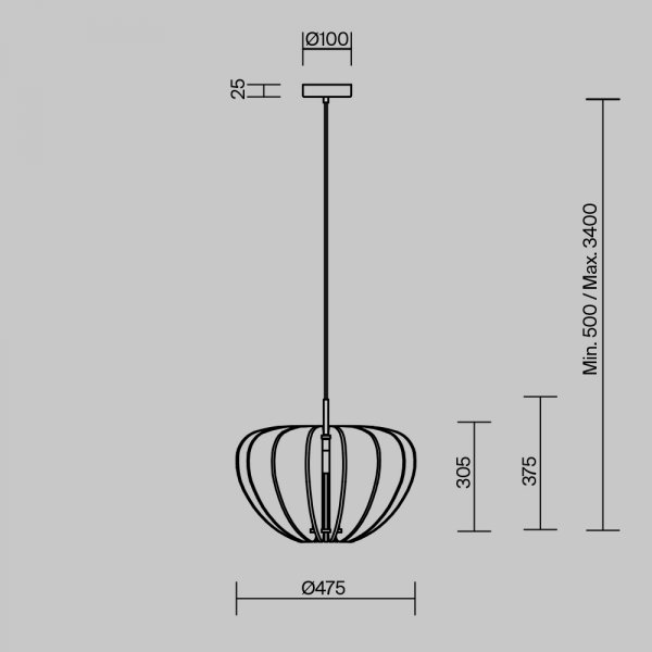  Lampa wisząca designerska nowoczesna aluminium czarna brąz nad stół do jadalni do salonu ozdobna Cambio MAYTONI MOD398PL-01BR 