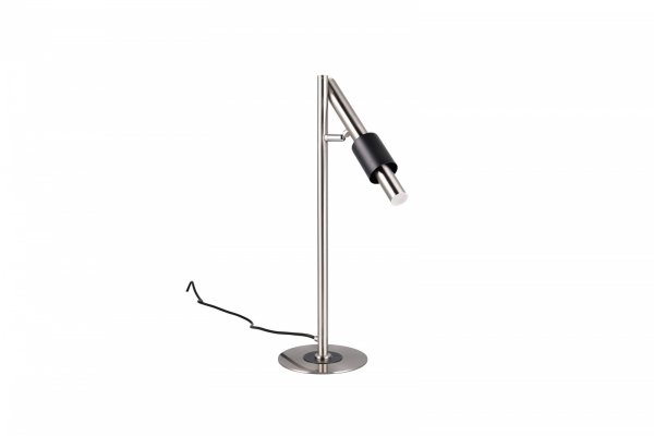 Lampa biurkowa stołowa LED srebrna metalowa minimalistyczna klasyczna nowoczesna do gabinetu ściemnialna IKARIS 555310107 Trio