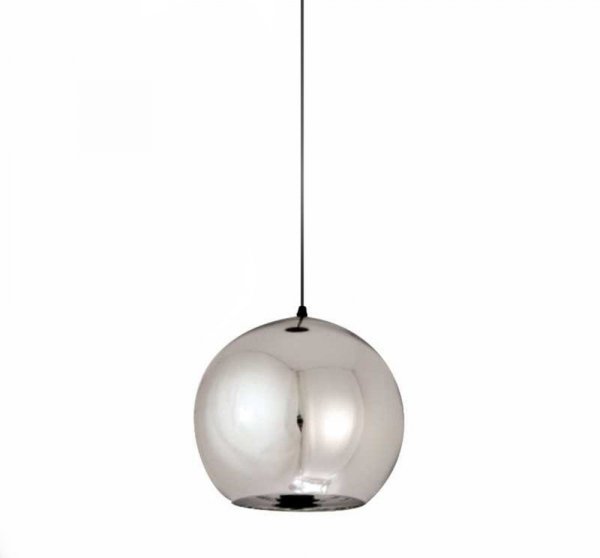 Lampa wisząca chrom kula 25cm lustrzana szklana minimalistyczna klasyczna uniwersalna MIRROR GLOW ST-9021-S chrome Step Into Design 