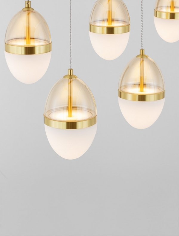 Nowoczesna Złota Lampa Wisząca LED ARENA LE44332 LUCES EXCLUSIVAS