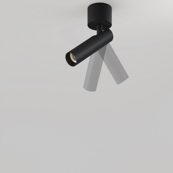 Lampa sufitowa plafon spot LED nowoczesna regulowana tuba aluminium czarny Focus T MAYTONI C141CL-L125-6W3K-B