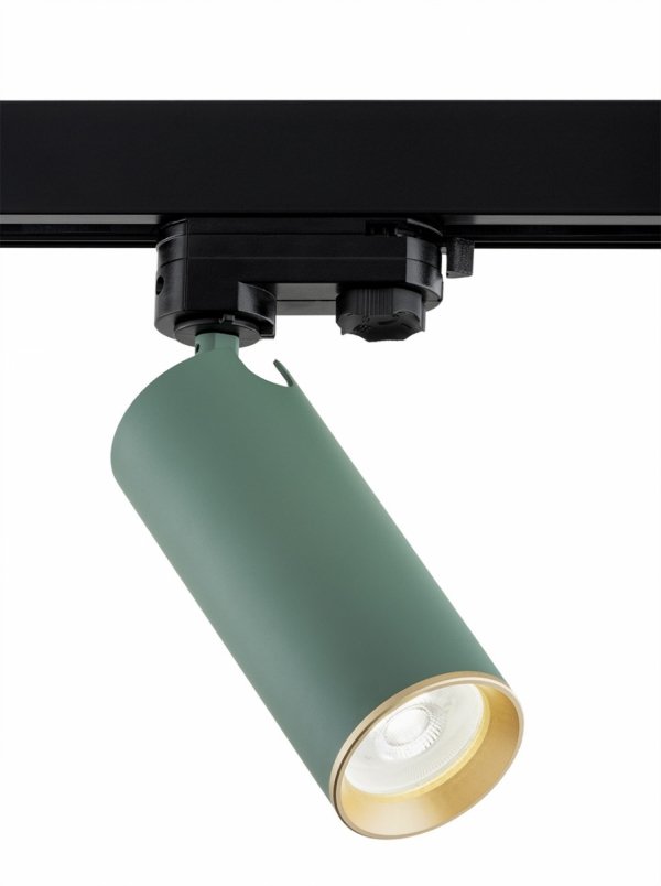 Zielony reflektor regulowany na szynoprzewód designerski minimalistyczny  nowoczesny industrialny glamour do szynoprzewodów T-RACK TORELLO 8339 Argon