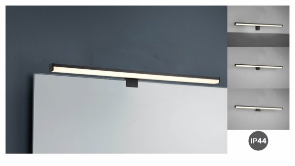 Lampa ścienna kinkiet LED czarny nad lustro listwa minimalistyczny IP44 LINO 284116032 TRIO