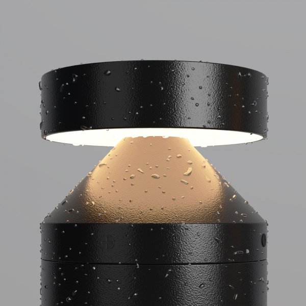 Nowoczesny słupek ogrodowy LED zewnętrzna lampa grafitowa tuba Olten MAYTONI O591FL-L12GF3K1