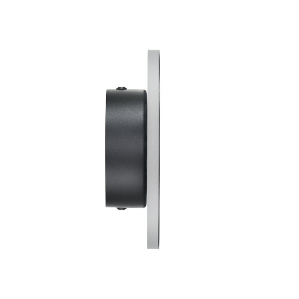 Lampa ścienna kinkiet czarny okrągły 25cm płaski metalowy minimalistyczy NYX ST-8293W/25 black Step Into Design