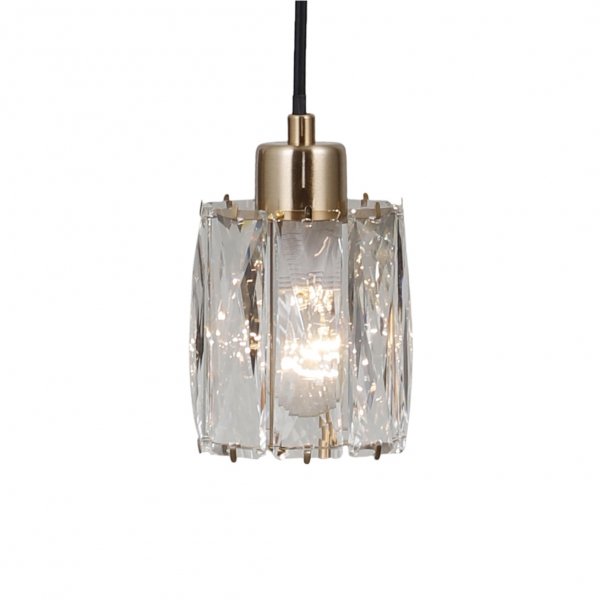 Kryształowa lampa wisząca Żyrandol zwis Torno Italux PND-40813-5R-BK-HBR jadalniana nad stół czarny złoty