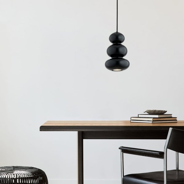 Designerska lampa wisząca czarno ciemna zieleń szkło ORLANDO PLUS 8827