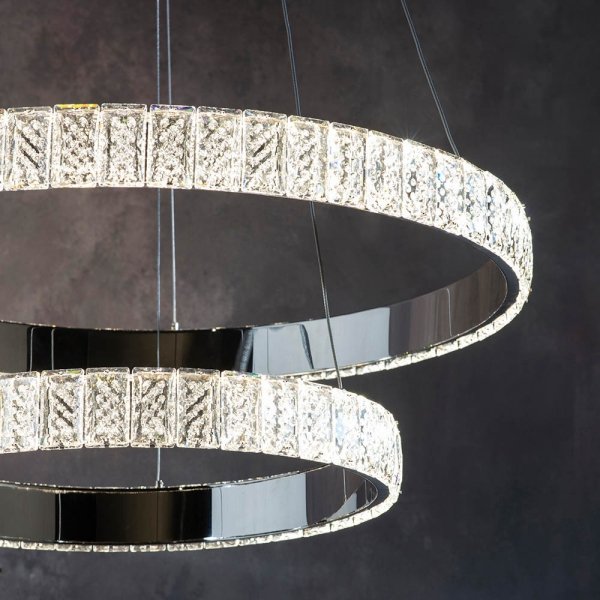 Lampa Wisząca Chrom LED Glamopur CELESTE 78701 ENDON