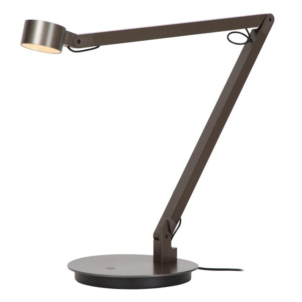 Lampa stołowa biurkowa LED szara przenośna minimalistyczna uniwersalna możliwość ściemniania OGDEN 56505/06/15 LUCIDE