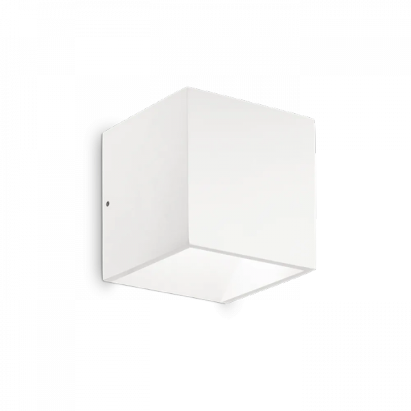Minimalistyczny Biały Kinkiet Ogrodowy Kwadratowy RUBIK 149745 IDEAL LUX