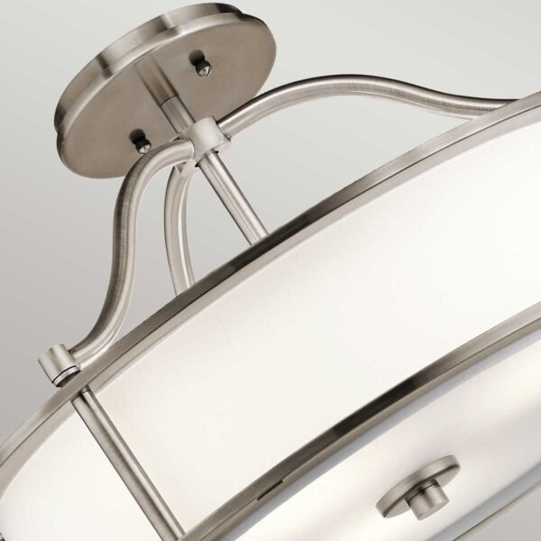 Lampa wisząca półplafon Emory 3 źródła światła klasyczny pewter uniwersalna metal i szkło KL-EMORY-P-S-CLP KICHLER