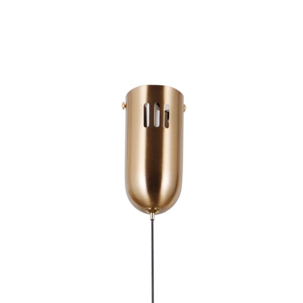 Lampa wisząca Fuente Italux PND-34395-5-HBR ozdobna siatkowany klosz złoty