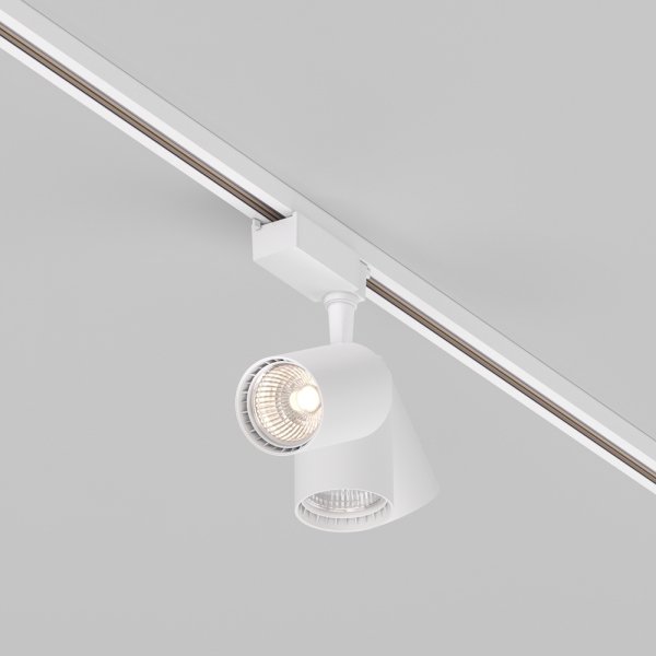 Lampa szynowa reflektor szynoprzewody jednofazowe LED nowoczesny aluminium biały regulowana tuba VUORO MAYTONI TR003-1-10W3K-S-W