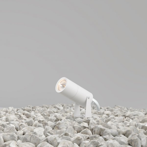 Nowoczesne oświetlenie zewnętrzne LED aluminium biały regulowana tuba Bern MAYTONI O050FL-L5W3K