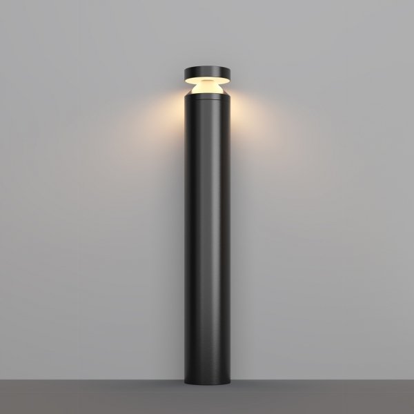 Nowoczesny słupek ogrodowy LED zewnętrzna lampa grafitowa tuba Olten MAYTONI O591FL-L12GF3K1