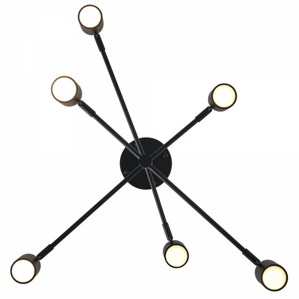Lampa Sufitowa Noe do salonu do biura PLC0102-BK Yaskr czarna GU10