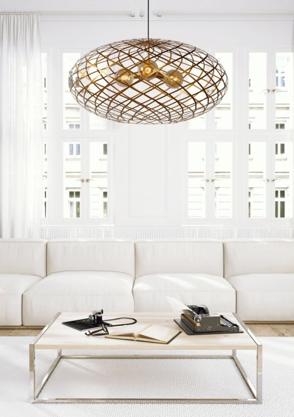 Lampa Wisząca Industrialna Złota WOLFRAM 21417/99/02 LUCIDE