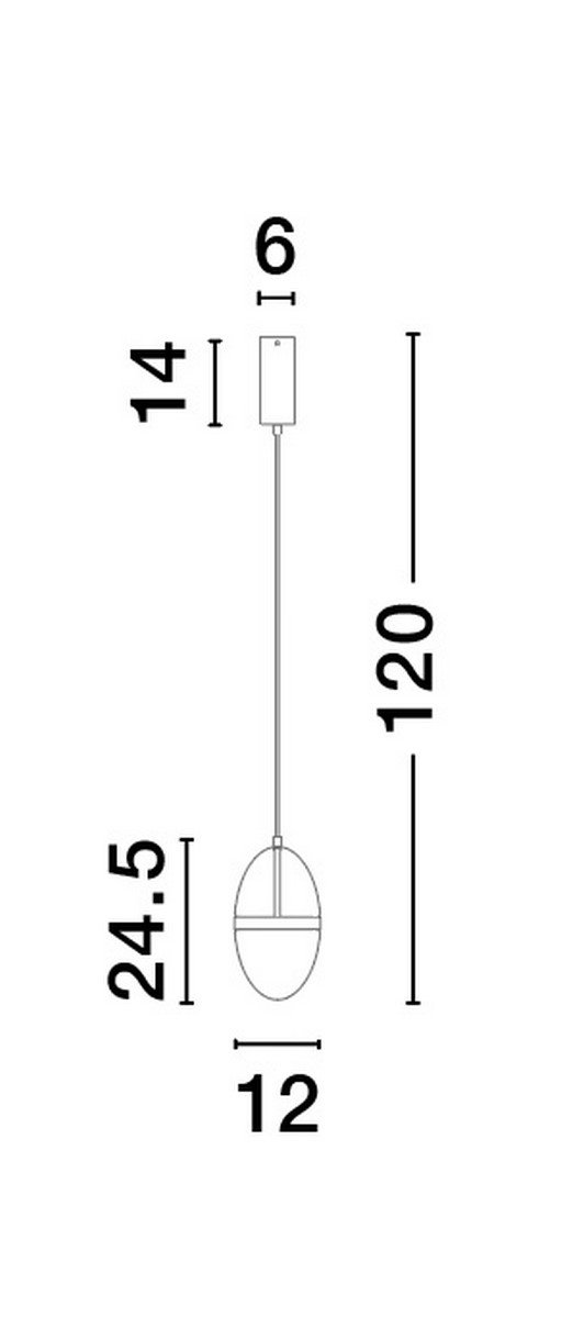 Nowoczesna Złota Lampa Wisząca LED ARENA LE44330 LUCES EXCLUSIVAS