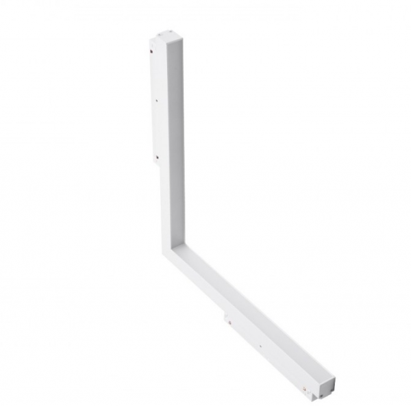 Biała oprawa liniowa kątowa ze zmienną barwą ściemnialna LED do systemu szynowego magnetycznego dwufazowego Azzardo ALFA SAGA TRACK MAGNETIC 2LINE CORNER B 24W CCT SWITCH DIMM AZ6507