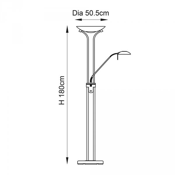 Designerska Lampa Podłogowa Nowoczesna Czarna ROME ROME-BC ENDON