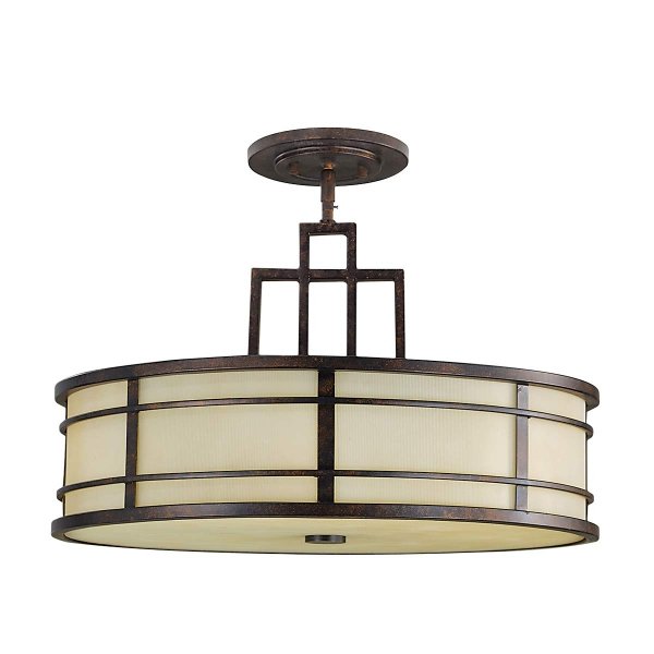 Lampa wisząca Fusion Feiss Grecki brąz w stylu Art Deco