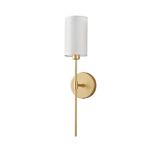 Lampa ścienna kinkiet metalowy złoty elegancki klasyczny minimalistyczny biały abażur DARLING ST-9501W GOLD Step Into Design