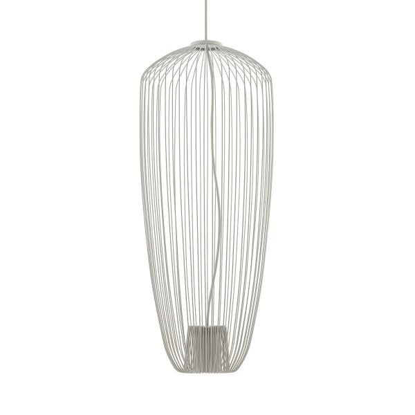 Nowoczesna Lampa Wisząca w Stylu Loft Szara PUMPKIN S SILK GRAY 11242 NOWOVORSKI