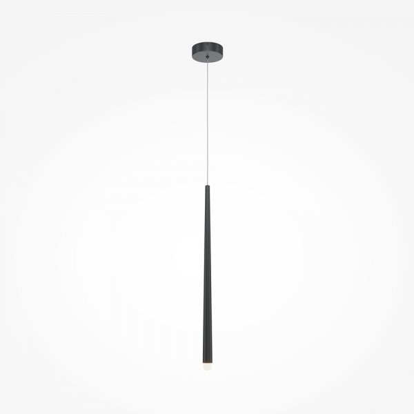 Lampa wisząca sopel nowoczesna minimalistyczna LED aluminium czarna regulacja wysokości do jadalni salonu Cascade MAYTONI MOD132PL-L6BK