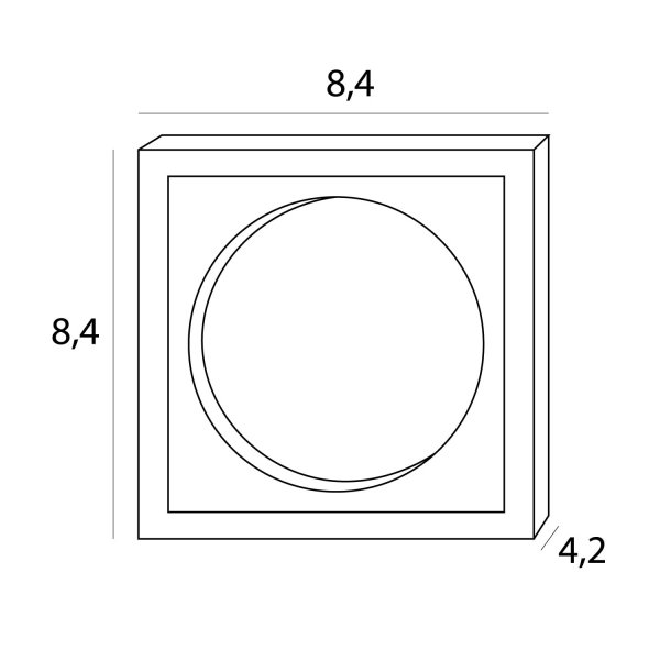 Oprawa wpustowa do skompletowania minimalistyczna okrągła biała aluminiowa Spilio H190.04 MAXLIGHT 
