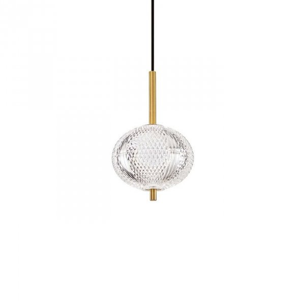 Lampa Wisząca Kryształowa Mosiężna DECOR SP H12 292076 IDEAL LUX