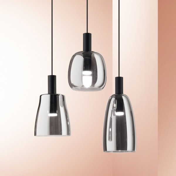 Lampa Wisząca LED Szklany Dymiony Klosz COCO IDEAL 275543 LUX