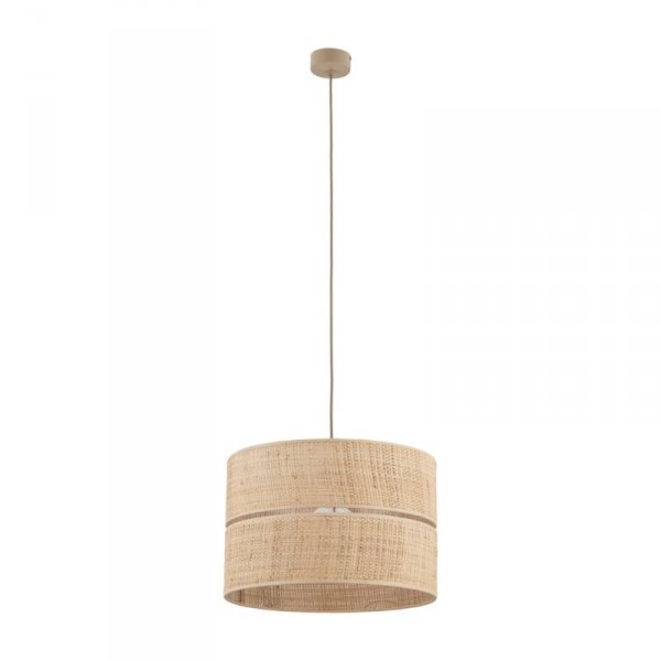 Beżowa lampa wisząca abażurowa słomkowa boho designerska nowoczesna dekoracyjna salonowa CALMA 11601 TK-LIGHTING