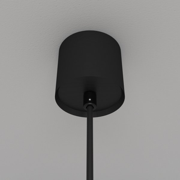 Minimalistyczna elegancka lampa wisząca LED kula czarno-biała regulacja wysokości LUNA MAYTONI P039PL-5W4K-10-B